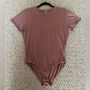 Free People Intimates Cotton Bodysuit – Dusty Rose